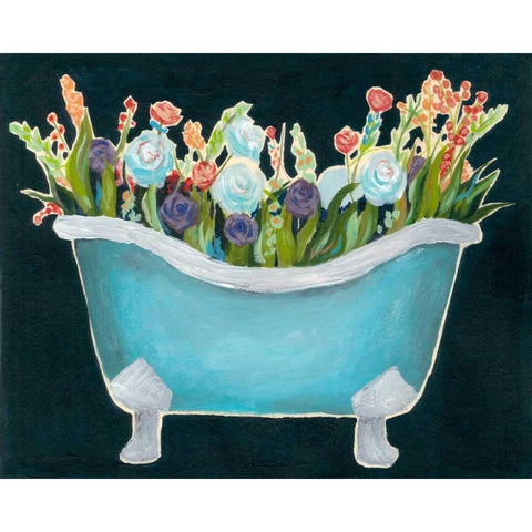 2-Up Bathtub Garden II White Modern Wood Framed Art Print by Popp, Grace