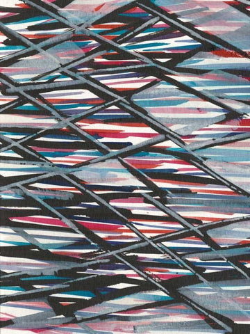 Chain Link I White Modern Wood Framed Art Print with Double Matting by Fuchs, Jodi
