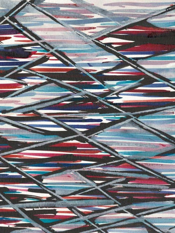 Chain Link II White Modern Wood Framed Art Print with Double Matting by Fuchs, Jodi