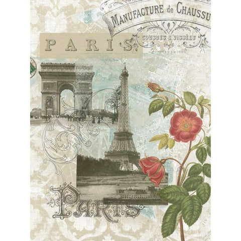 Visiting Paris White Modern Wood Framed Art Print by Goldberger, Jennifer