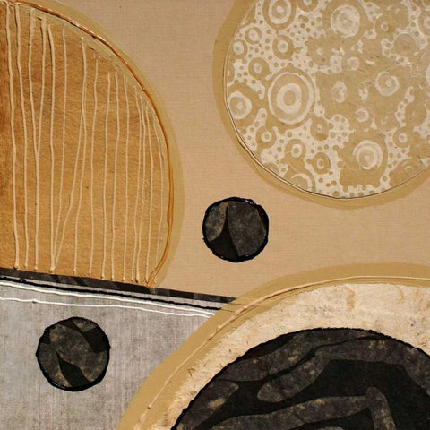 Calm Circles II White Modern Wood Framed Art Print with Double Matting by Orlov, Irena