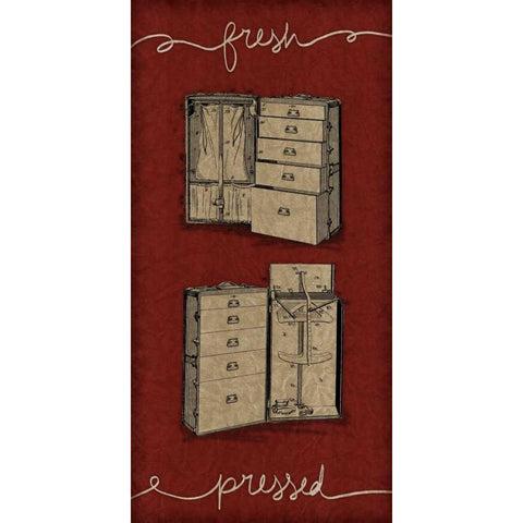 Pressed II Gold Ornate Wood Framed Art Print with Double Matting by Pied Piper Creative