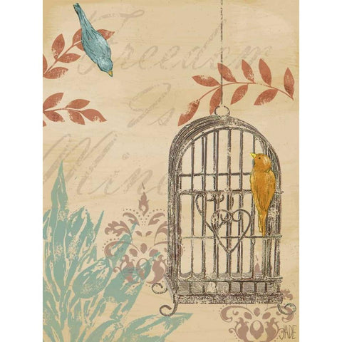 Uncaged II Black Modern Wood Framed Art Print by Reynolds, Jade