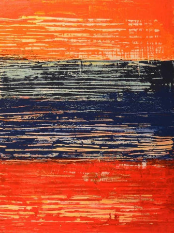 Electric Morning II Black Ornate Wood Framed Art Print with Double Matting by Avondet, Natalie