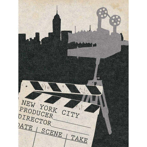 Vintage Film II Black Modern Wood Framed Art Print with Double Matting by Popp, Grace