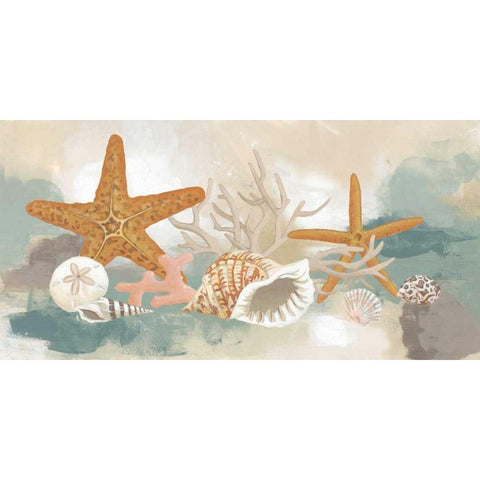 Marine Tableau I White Modern Wood Framed Art Print by Vess, June Erica