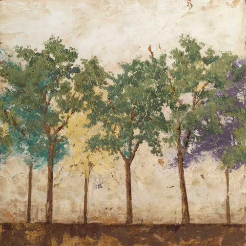 Arbor Discourse I White Modern Wood Framed Art Print by Meagher, Megan