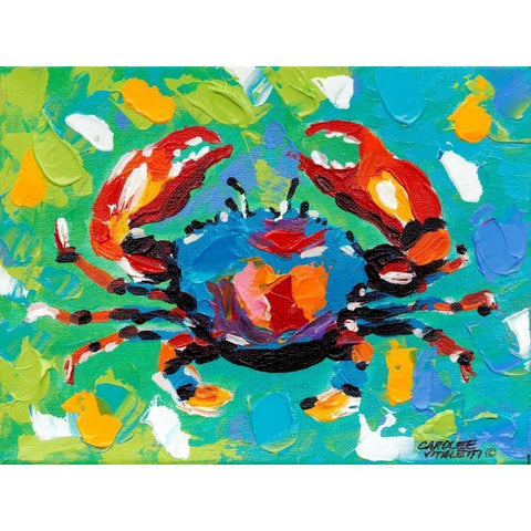 Seaside Crab I Gold Ornate Wood Framed Art Print with Double Matting by Vitaletti, Carolee