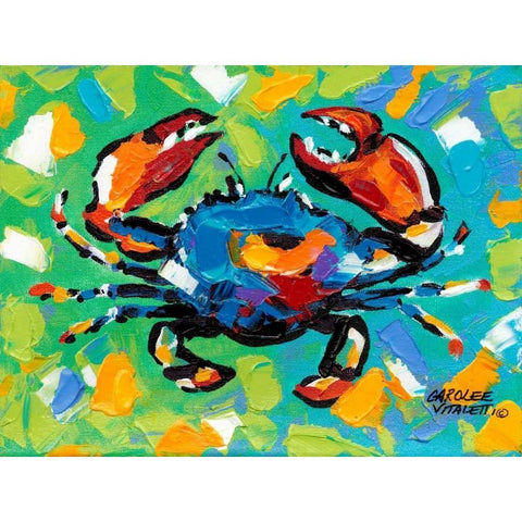 Seaside Crab II Gold Ornate Wood Framed Art Print with Double Matting by Vitaletti, Carolee