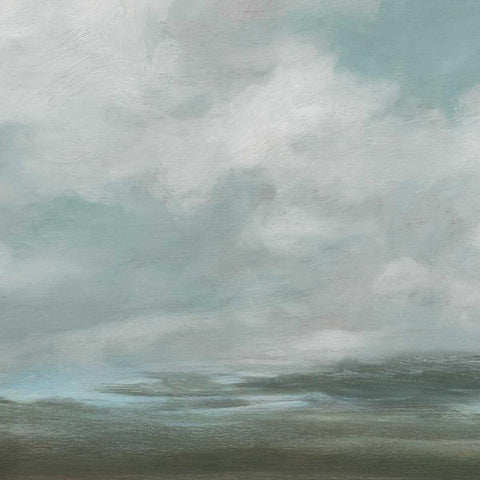 Cloud Mist II White Modern Wood Framed Art Print with Double Matting by Harper, Ethan