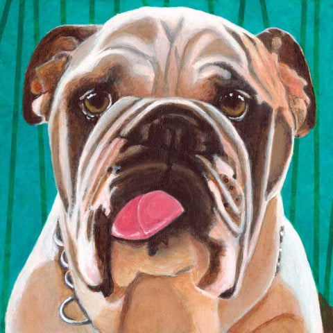 Dlynns Dogs - Bosco Gold Ornate Wood Framed Art Print with Double Matting by Roll, Dylnn