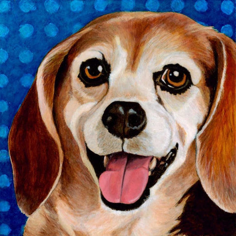 Dlynns Dogs - Zach Gold Ornate Wood Framed Art Print with Double Matting by Roll, Dylnn