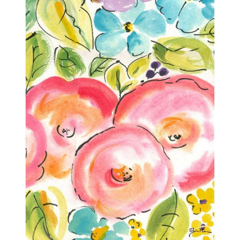 Flower Delight III Gold Ornate Wood Framed Art Print with Double Matting by Minasian, Julia