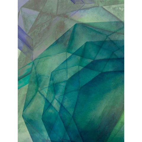 Gemstones II White Modern Wood Framed Art Print by Popp, Grace