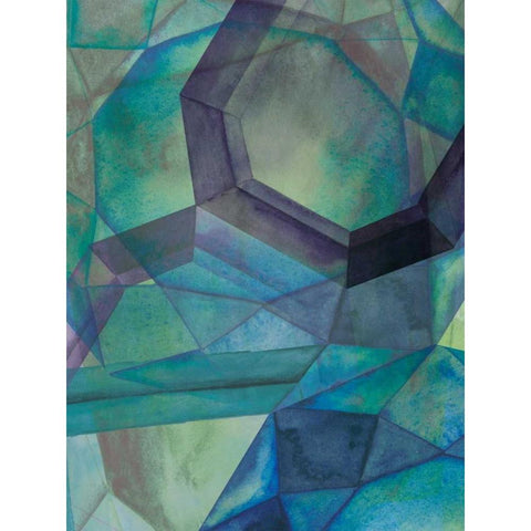 Gemstones III Black Modern Wood Framed Art Print with Double Matting by Popp, Grace