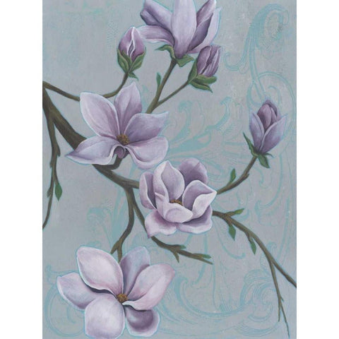 Branches of Magnolia II White Modern Wood Framed Art Print by Popp, Grace