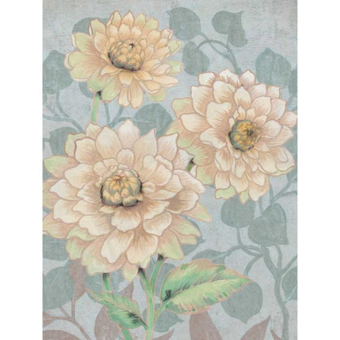 Trois Fleurs III Gold Ornate Wood Framed Art Print with Double Matting by OToole, Tim