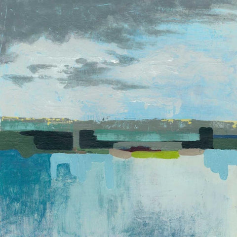 A Day at the Sea I Black Modern Wood Framed Art Print with Double Matting by Popp, Grace