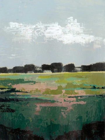 Glowing Pasture I Black Ornate Wood Framed Art Print with Double Matting by Popp, Grace