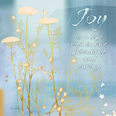 Blue Floral Inspiration VIII White Modern Wood Framed Art Print by Evelia Designs