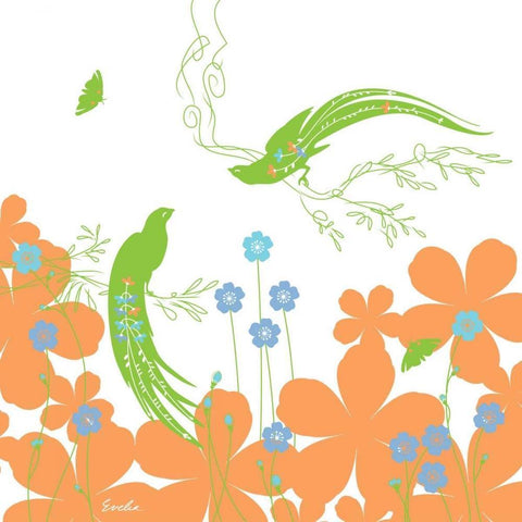 Springs Sweet Spell I White Modern Wood Framed Art Print with Double Matting by Evelia Designs