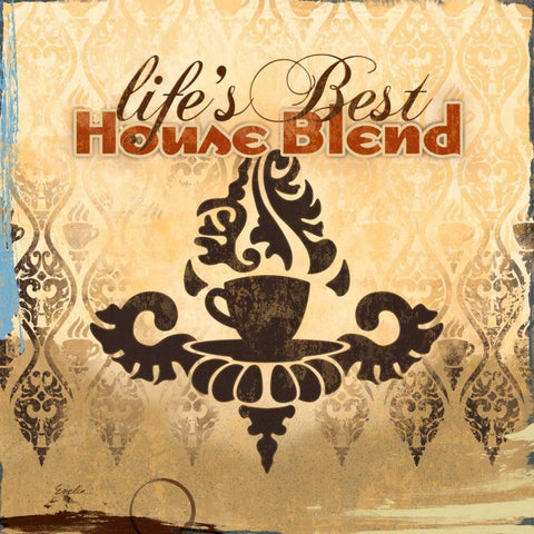 Coffee House II Gold Ornate Wood Framed Art Print with Double Matting by Evelia Designs