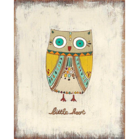 The Hoots II Black Modern Wood Framed Art Print with Double Matting by Vess, June Erica