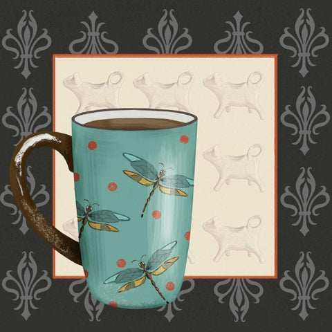 Coffee Break I Black Modern Wood Framed Art Print by Reynolds, Jade