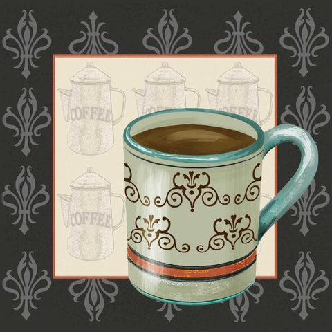 Coffee Break II White Modern Wood Framed Art Print by Reynolds, Jade