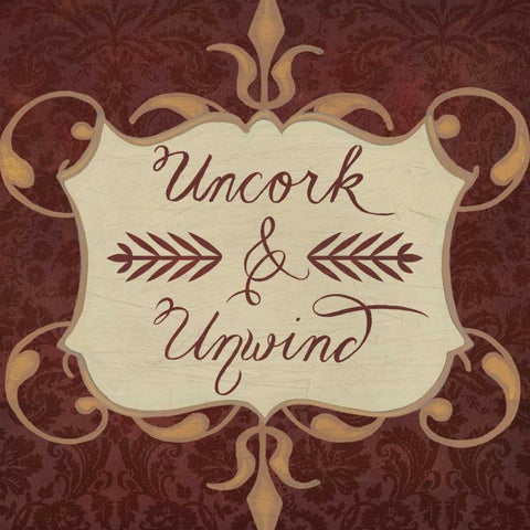 Inspired Wine V Black Ornate Wood Framed Art Print with Double Matting by Vision Studio