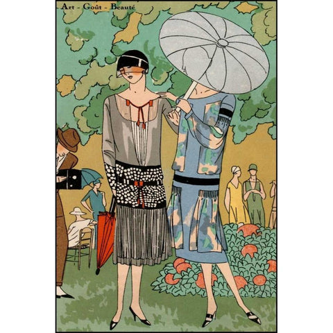 Vintage Couture VI Black Modern Wood Framed Art Print with Double Matting by Unknown