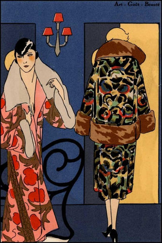 Vintage Couture XI White Modern Wood Framed Art Print with Double Matting by Unknown