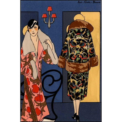 Vintage Couture XI Black Modern Wood Framed Art Print by Unknown
