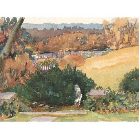 Watercolor Garden III Gold Ornate Wood Framed Art Print with Double Matting by Miller, Dianne