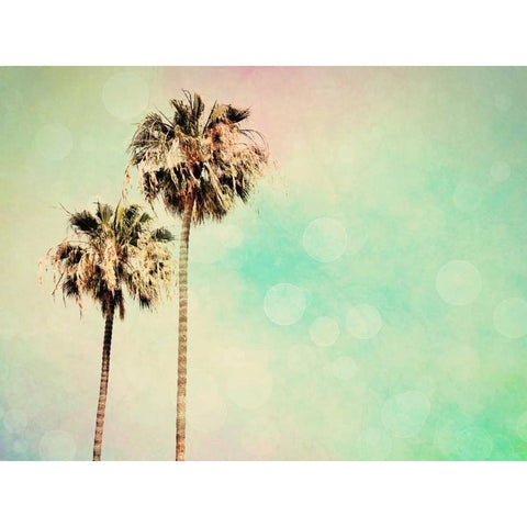 Palm Trees I White Modern Wood Framed Art Print by Coomes, Sylvia