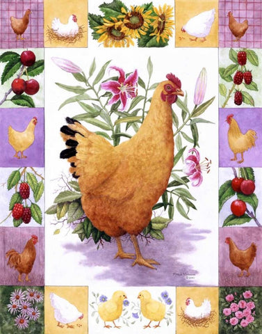 Jack and Jill II Black Ornate Wood Framed Art Print with Double Matting by Matcham, Marcia