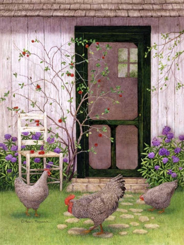 Morning Patrol I Black Ornate Wood Framed Art Print with Double Matting by Matcham, Marcia