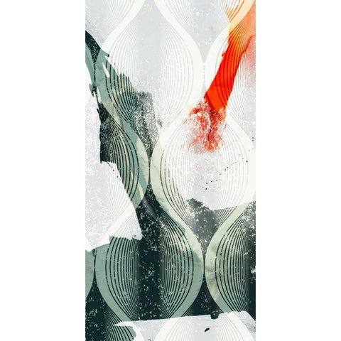 Minimal Wave II Black Modern Wood Framed Art Print with Double Matting by Jasper, Sisa