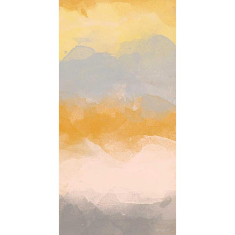 Color Fall I Black Modern Wood Framed Art Print with Double Matting by Saunders, Alonzo