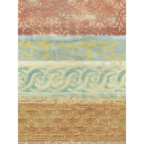 Decorative Patterns I White Modern Wood Framed Art Print by Saunders, Alonzo