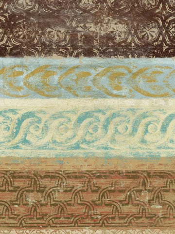 Decorative Patterns III White Modern Wood Framed Art Print with Double Matting by Saunders, Alonzo