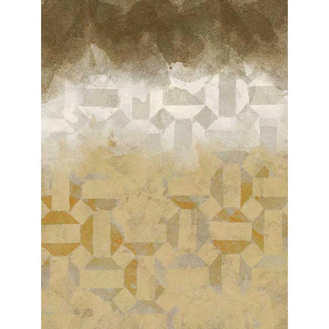 Shifting Earth I Gold Ornate Wood Framed Art Print with Double Matting by Saunders, Alonzo