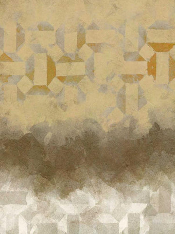 Shifting Earth II White Modern Wood Framed Art Print with Double Matting by Saunders, Alonzo