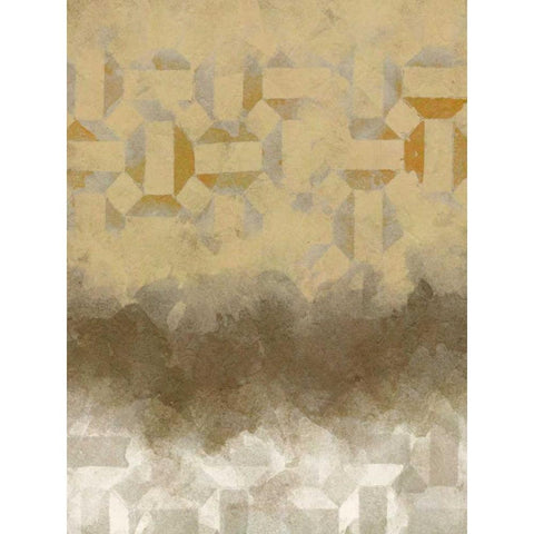 Shifting Earth II Black Modern Wood Framed Art Print with Double Matting by Saunders, Alonzo