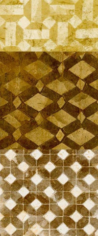 Tiled Up I White Modern Wood Framed Art Print with Double Matting by Saunders, Alonzo