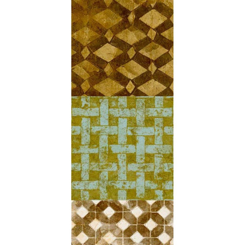 Tiled Up II Black Modern Wood Framed Art Print by Saunders, Alonzo