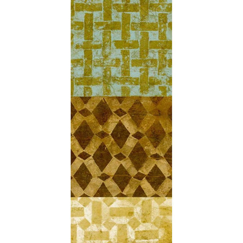 Tiled Up III Black Modern Wood Framed Art Print by Saunders, Alonzo