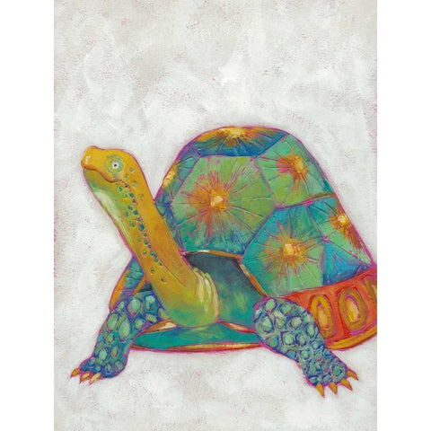 Turtle Friends II Black Modern Wood Framed Art Print with Double Matting by Zarris, Chariklia