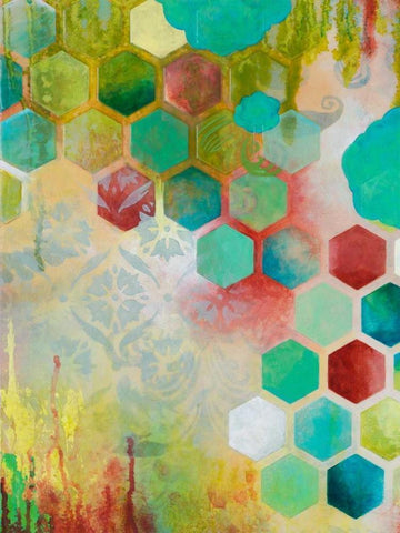 Hope Springs I White Modern Wood Framed Art Print with Double Matting by Robinson, Heather