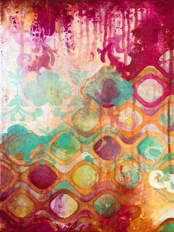 Overload I White Modern Wood Framed Art Print with Double Matting by Robinson, Heather